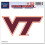 Virginia Tech Hokies Decal 5x6 Ultra Color 1