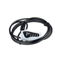 Câble antivol de vélo 2 m (noir) à 4 chiffres pour moto, VTT, vélo de route