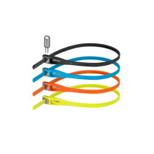 Lot de 4 antivols Hiplok Z LOK (multicolores) pour vélo et casque de moto. Légers.