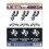 Lot de 12 mini-autocollants San Antonio Spurs 1