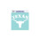 Autocollant Texas Longhorns 8x8 découpé blanc 2