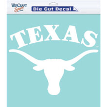 Autocollant Texas Longhorns 8x8 découpé blanc