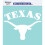 Autocollant Texas Longhorns 8x8 découpé blanc 1