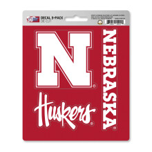 Nebraska Cornhuskers Decal Die Cut Team 3 Pack