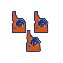 Siskiyou C3HSD73 Unisex NCAA Boise State Broncos Home State Decal - yksi koko - 3 kpl pakkaus