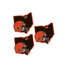 Siskiyou F3HSD025 Unisex NFL Cleveland Browns Home State Decal - yksi koko - 3 kpl pakkaus