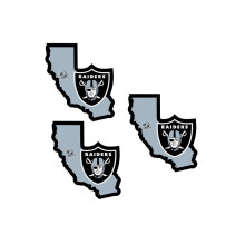 Siskiyou F3HSD125 Unisex NFL Las Vegas Raiders Home State Decal - yksi koko - 3 kpl pakkaus