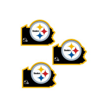 Siskiyou F3HSD160 Unisex NFL Pittsburgh Steelers Home State Decal - yksi koko - 3 kpl pakkaus