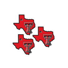 Siskiyou C3HSD30 Unisex NCAA Texas Tech Raiders Home State Decal - yksi koko - 3 kpl pakkaus