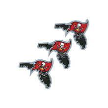 Siskiyou F3HSD030 Unisex NFL Tampa Bay Buccaneers Home State Decal - yksi koko - 3 kpl pakkaus