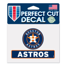 Houston Astros Aufkleber 4,5 x 5,75 Perfekt geschnittene Farbe - Sonderbestellung