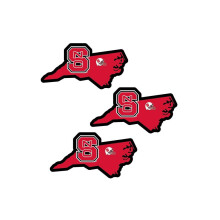 Siskiyou C3HSD79 Unisex NCAA North Carolina State Wolfpack Home State Decal - yksi koko - 3 kpl pakkaus
