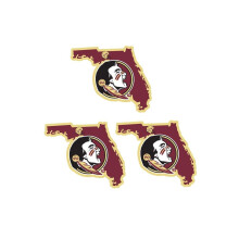 Siskiyou C3HSD7 Unisex NCAA Florida State Seminoles Home State Decal - yksi koko - 3 kpl pakkaus