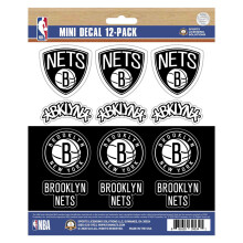 Brooklyn Nets 12 Count Mini Decal -tarrapakkaus