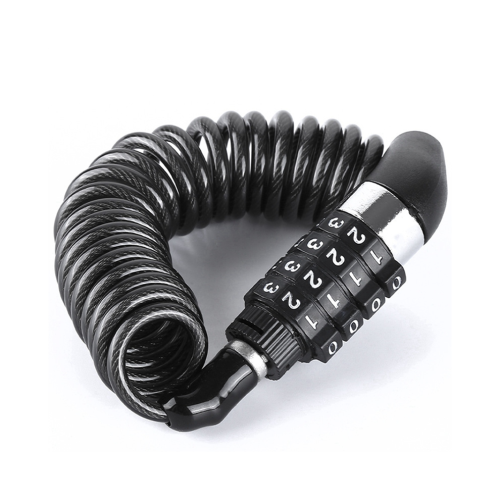 Cadenas de vélo à code de sécurité à 4 chiffres, combinaison antivol, accessoires (2 pièces) 2