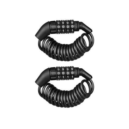 Cadenas de vélo à code de sécurité à 4 chiffres, combinaison antivol, accessoires (2 pièces)