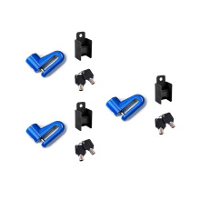 3 Sets Bike Disc Bremse Lock Motorrad Elektrische Auto Schlüssel Reiten Ausrüstung Zubehör Fahrrad Blau