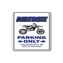 SignMission D-5-Z-Dirtbike 7 tuumaa Dirtbike Parking Decal - Bmx Racing Cycle Bike Racing
