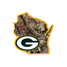 Siskiyou FMHSD115 Unisex NFL Green Bay Packers State Decal Mossy Oak Camo