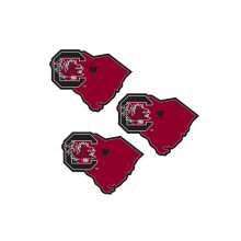 Siskiyou C3HSD63 Unisex NCAA South Carolina Gamecocks Home State Decal - yksi koko - 3 kpl pakkaus