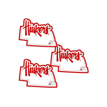 Siskiyou C3HSD3 NCAA Nebraska Cornhuskers Home State Decal - 3 kpl pakkaus