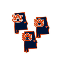 Siskiyou C3HSD42 Unisex NCAA Auburn Tigers Home State Decal - yksi koko - 3 kpl pakkaus