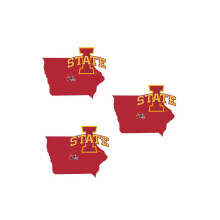 Siskiyou C3HSD83 Unisex NCAA Iowa State Cyclones Home State Decal - yksi koko - 3 kpl pakkaus