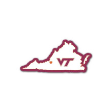 Siskiyou Sports CHSD61 NCAA Virginia Tech Hokies Home State Decal