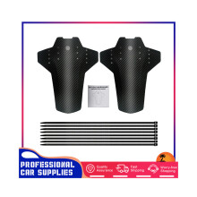 2 stücke Mountainbike 3D Carbon Fiber Kotflügel Vorne Hinten Einstellbare Schlamm Schutz Schwarz Fahrrad