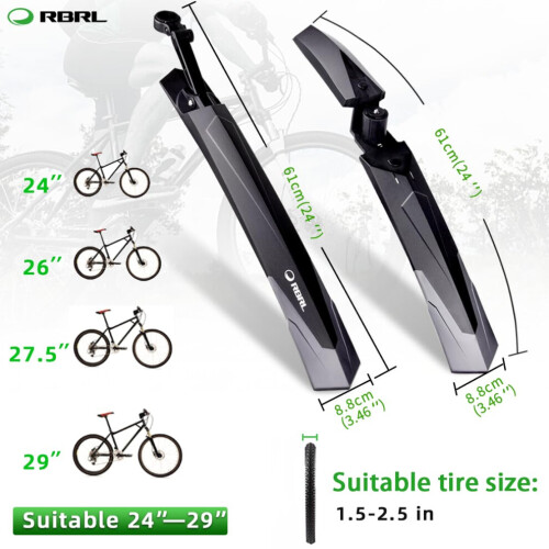 Guardabarros RBRL para bicicleta de montaña, ajustable, universal. 1