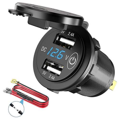 Dual USB Ladebuchse Steckdosenadapter mit LED V 1