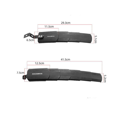 Garde-boue télescopique pliable et réglable pour VTT, fixation rapide 1