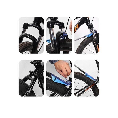 ROCKBROS Fietsspatbord Set 24-28 Inch Fietsspatbord Mountainbikes Universele spatbescherming met Installatiegereedschap