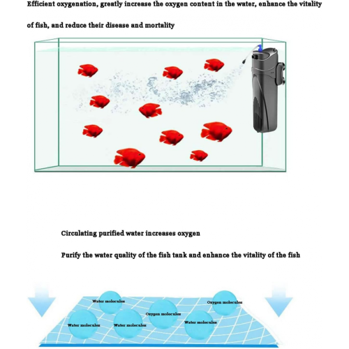 Vis UV-sterilisator Dompelbare aquariumzuurstofpomp 1