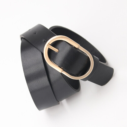 Cinturón de jeans para mujer Cinturón de moda para mujer Hebilla dorada 1