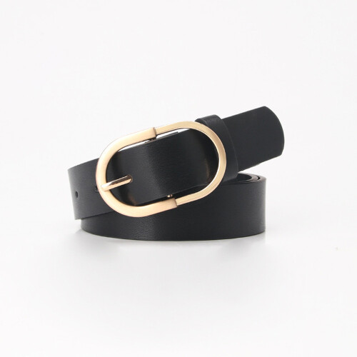 Cinturón de jeans para mujer Cinturón de moda para mujer Hebilla dorada 2