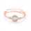 Conjunto de 4 joyas de oro rosa: collar, pendientes y anillo. 2