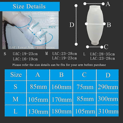 (M)Protector de línea PICC impermeable para ducha de brazo para quimioterapia 1