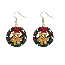Boucles d'oreilles ours de dessin animé de Noël mignonnes et uniques