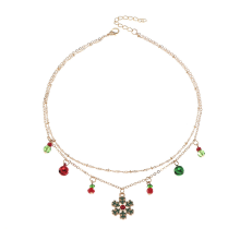 Ensemble collier et boucles d'oreilles de Noël Décorations de Noël