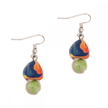 Les boucles d'oreilles en forme de champignon à fleurs colorées sont de niche et mignonnes