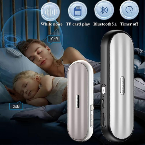 Enceinte à conduction osseuse sous l'oreiller, bruit blanc, blanc 2