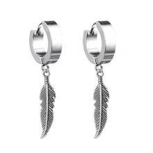 Boucles d'oreilles en acier titane pour homme, style punk