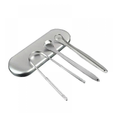 Lot de 3 gratte-langue en acier inoxydable pour soulager la mauvaise haleine et l'hygiène bucco-dentaire