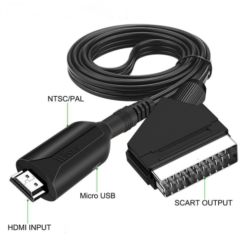 Câble HDMI vers péritel de 1 mètre de long, connexion directe, conversion pratique FG 1