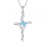 Collana con ciondolo a croce da donna in argento sterling 925 1
