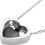 Collana con ciondolo commemorativo a doppio cuore, per uomo e donna 3