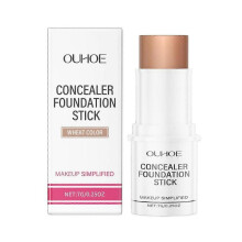 Ouhoe Wheat Color Concealer Stick Foundation Moisturizing Lightweight Oil Control Makeup Modification Flaw Portable Stick Foundation