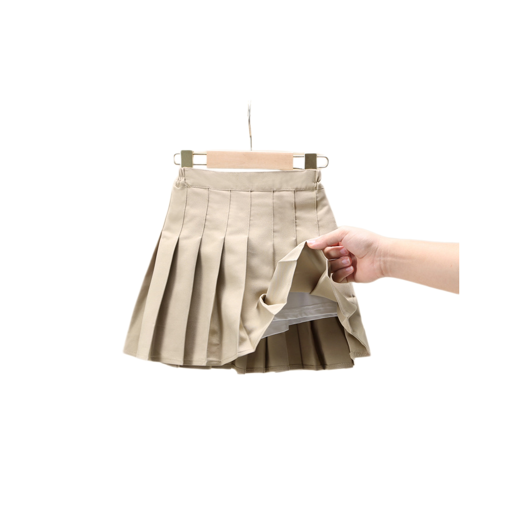 Jupe trapèze pour enfants, jupe plissée, jupe courte, jupe polyvalente pour filles, printemps et été