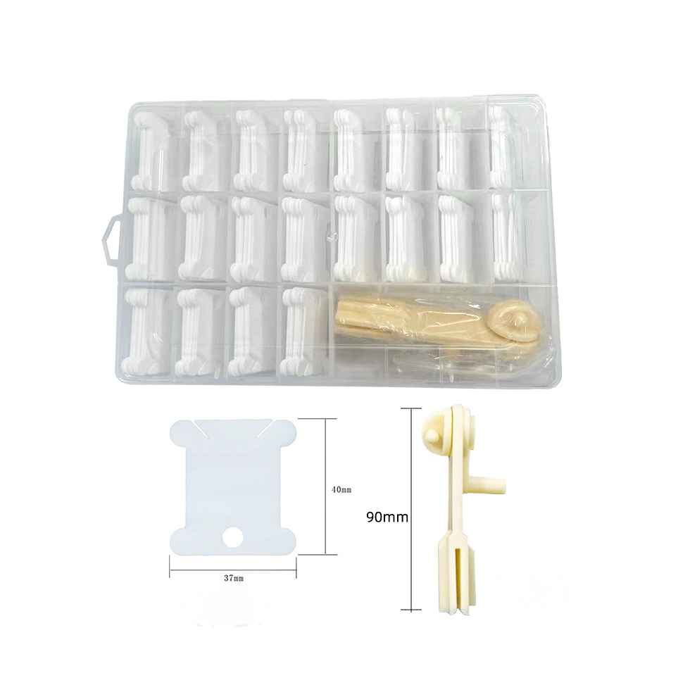 Boîte de rangement pour fil à broder, kit de bobines de fil pour point de croix
